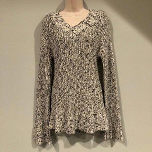 NWT MINKPINK Chunky Knit Tunic Sweater - Black & White - Size XS